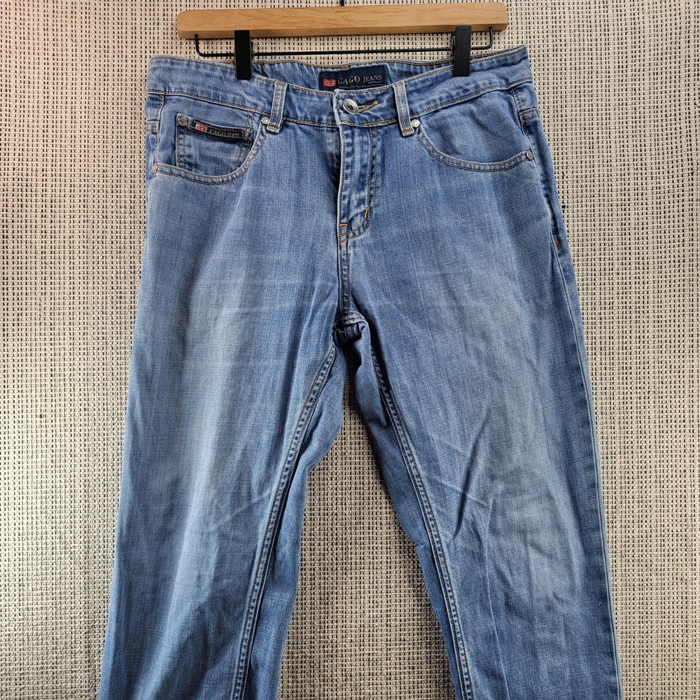 Cago Jeans Mens 32x32 Blue Light Wash Regular‎ Fit Straight Denim Pants